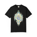 Geometric Bluebird Tee — Art Deco Bird Graphic T-Shirt