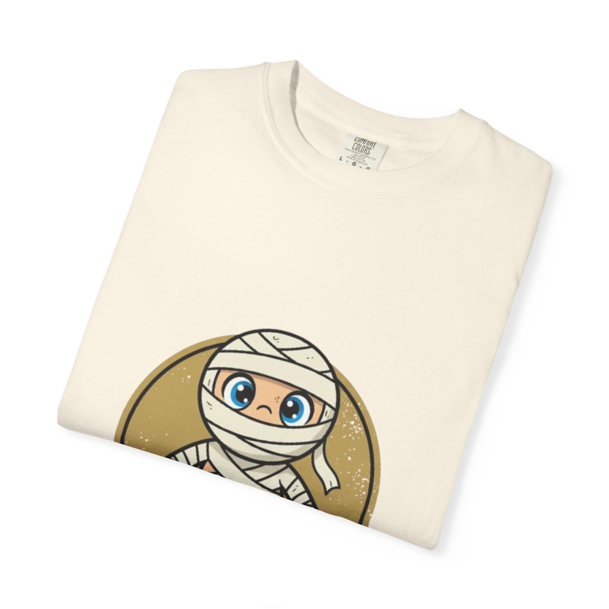 Mummy's Here T-Shirt — Cute Cartoon Mummy Halloween Tee