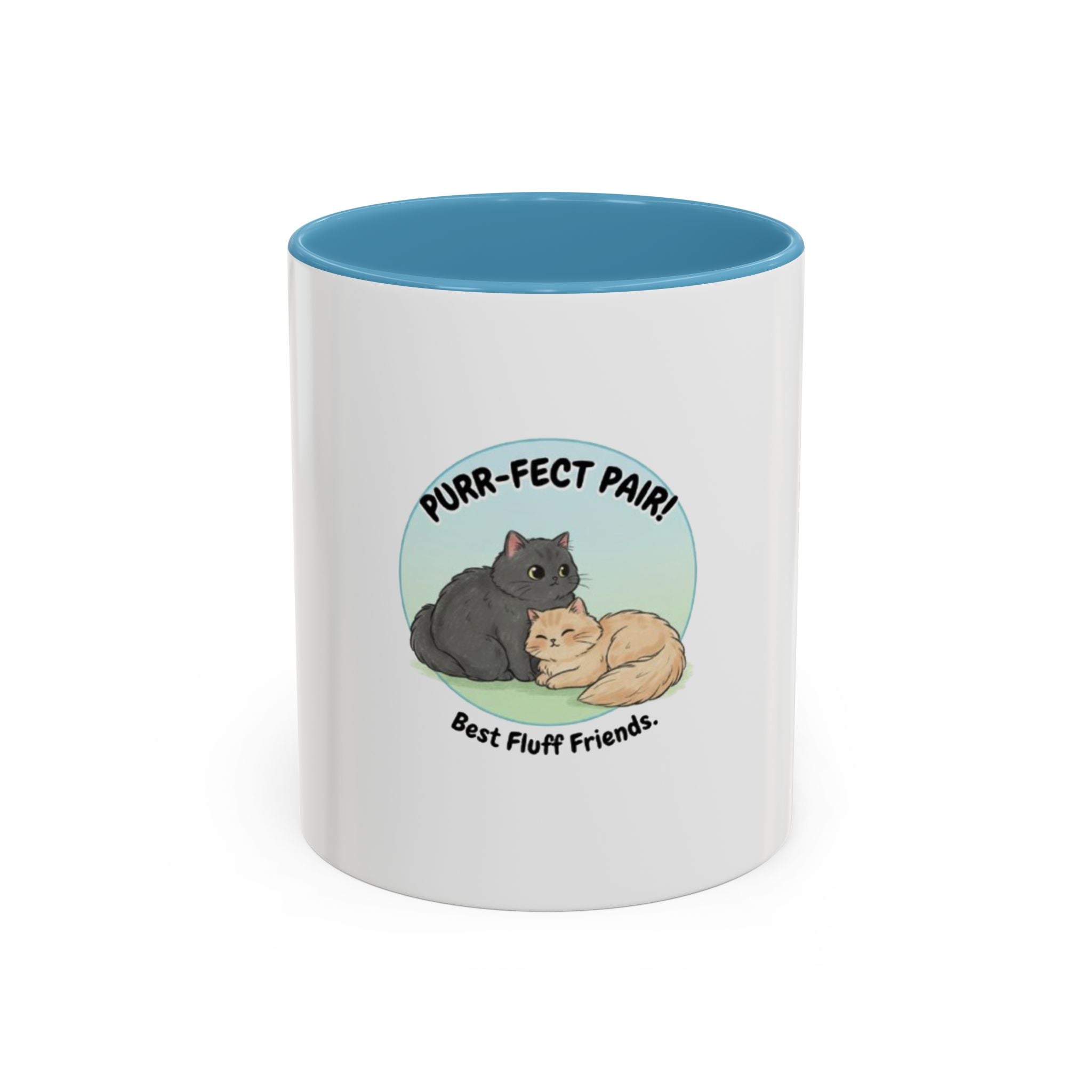 Purr-fect Pair Cat Coffee Mug — "Best Fluff Friends" Accent Mug (11/15oz)