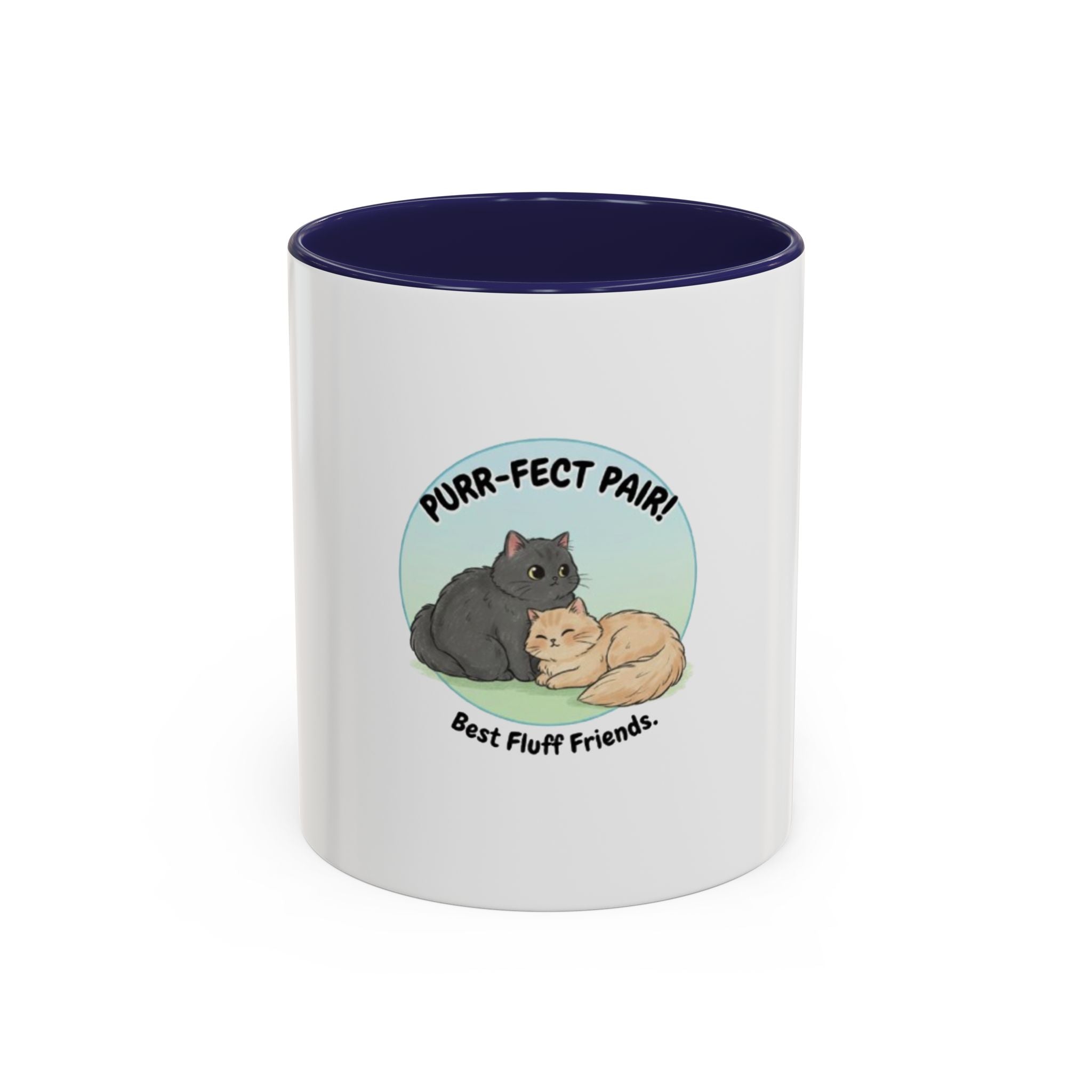 Purr-fect Pair Cat Coffee Mug — "Best Fluff Friends" Accent Mug (11/15oz)