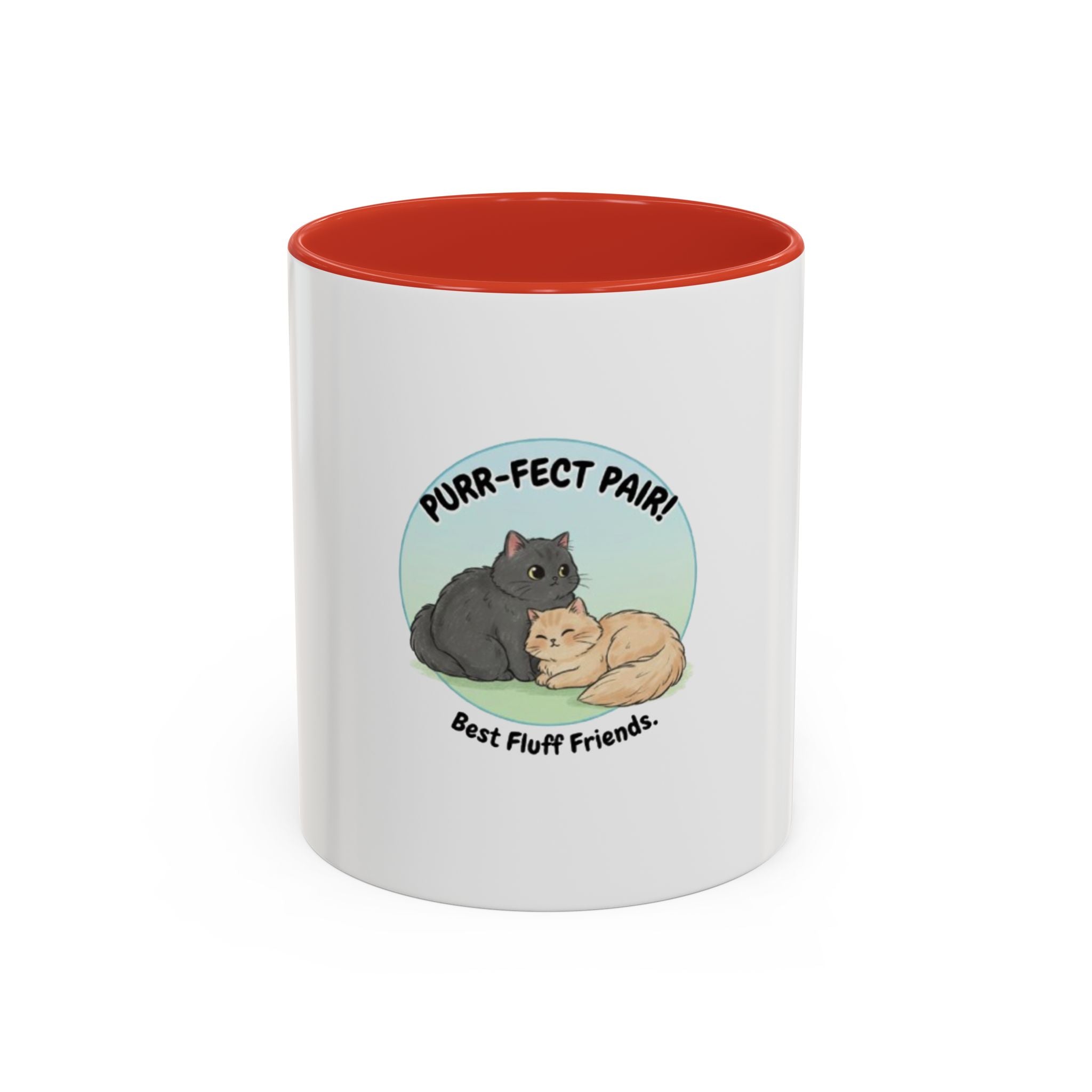 Purr-fect Pair Cat Coffee Mug — "Best Fluff Friends" Accent Mug (11/15oz)