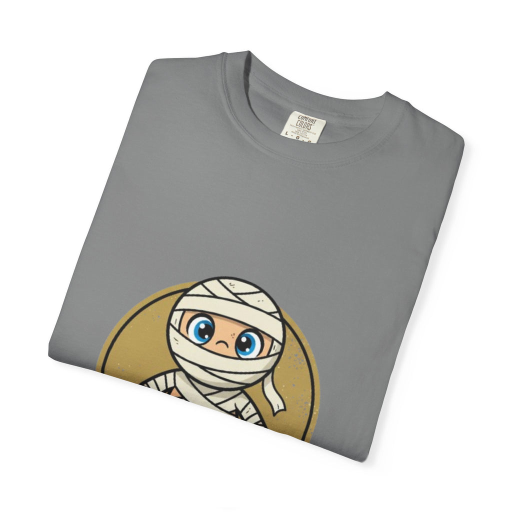 Mummy's Here T-Shirt — Cute Cartoon Mummy Halloween Tee