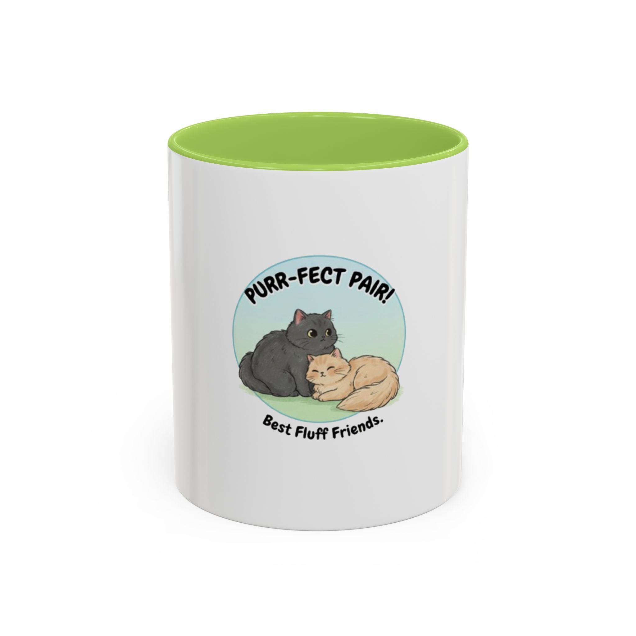 Purr-fect Pair Cat Coffee Mug — "Best Fluff Friends" Accent Mug (11/15oz)