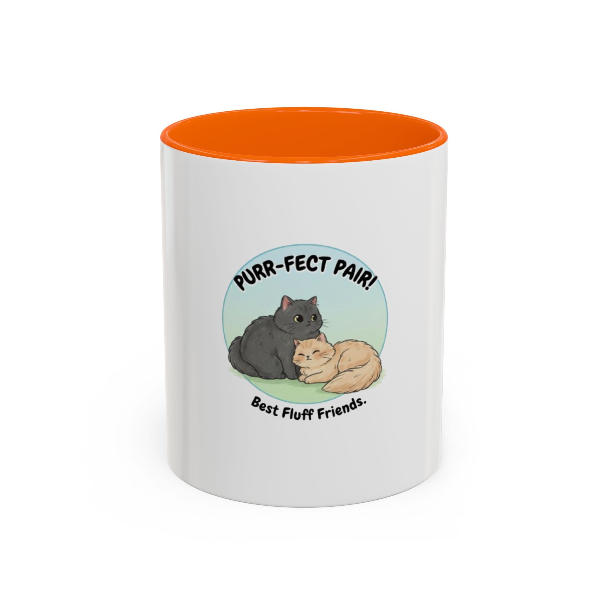 Purr-fect Pair Cat Coffee Mug — "Best Fluff Friends" Accent Mug (11/15oz)