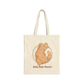 Cotton Tote Bag — "Belly Rubs Please!" Orange Cat Canvas Shopper